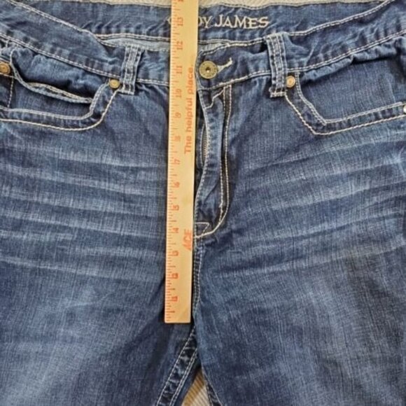 Cody James Jeans Men's 38W 34L Relaxed Blue Straight Leg Contrast Embroidery - Picture 7 of 15